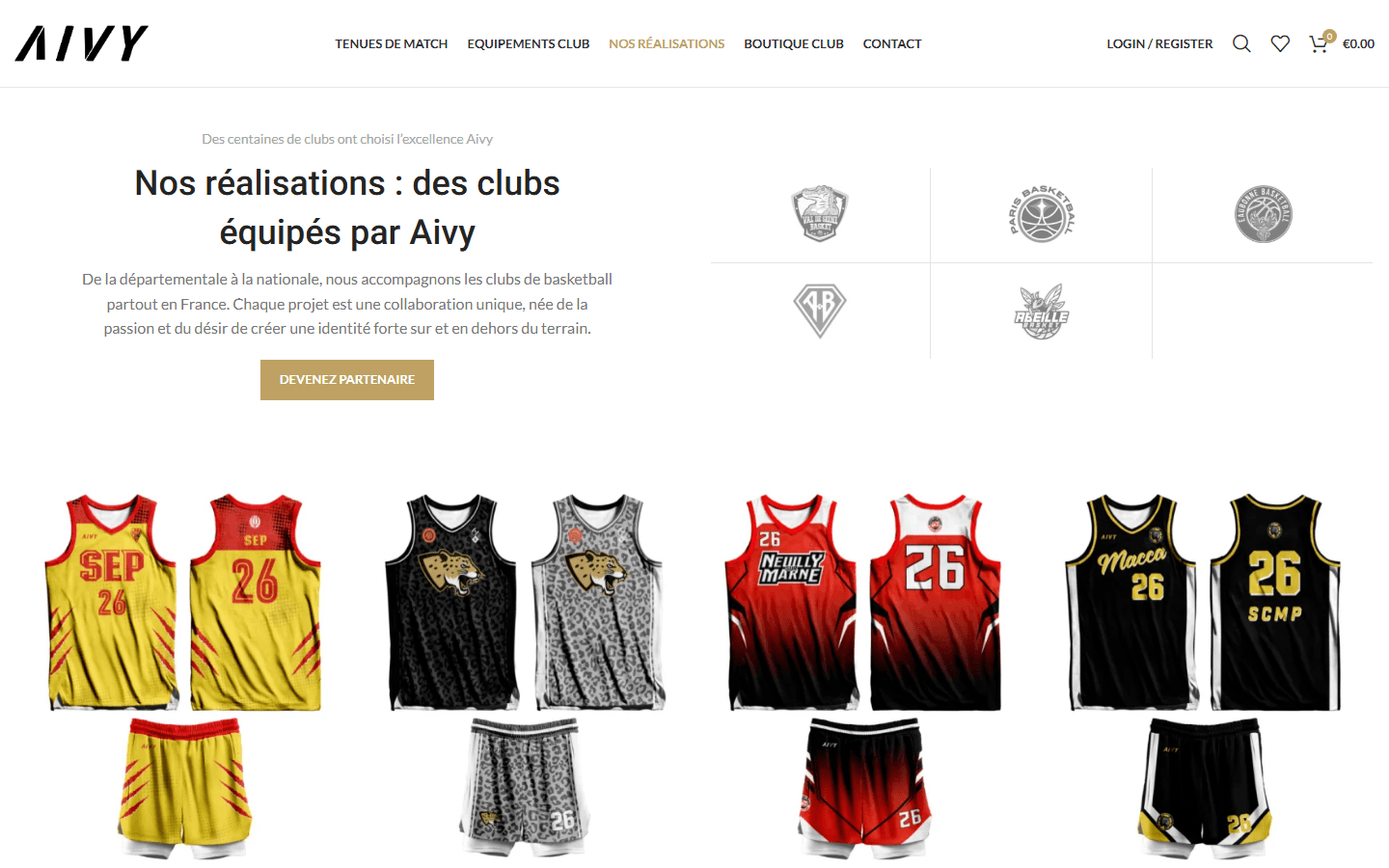 AIVY — Réalisations clubs