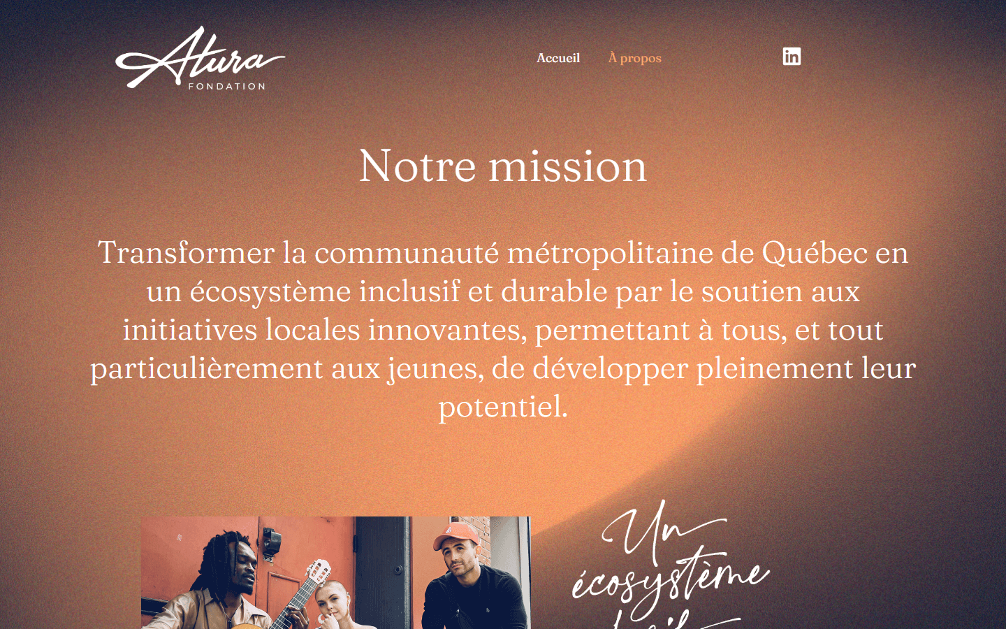 Fondation Atura — À propos fondation