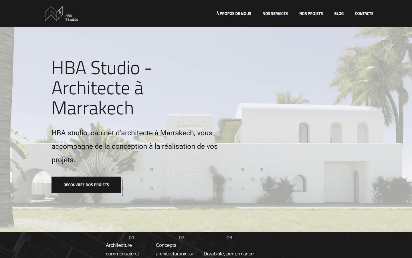 HBA Studio · Home page · Before
