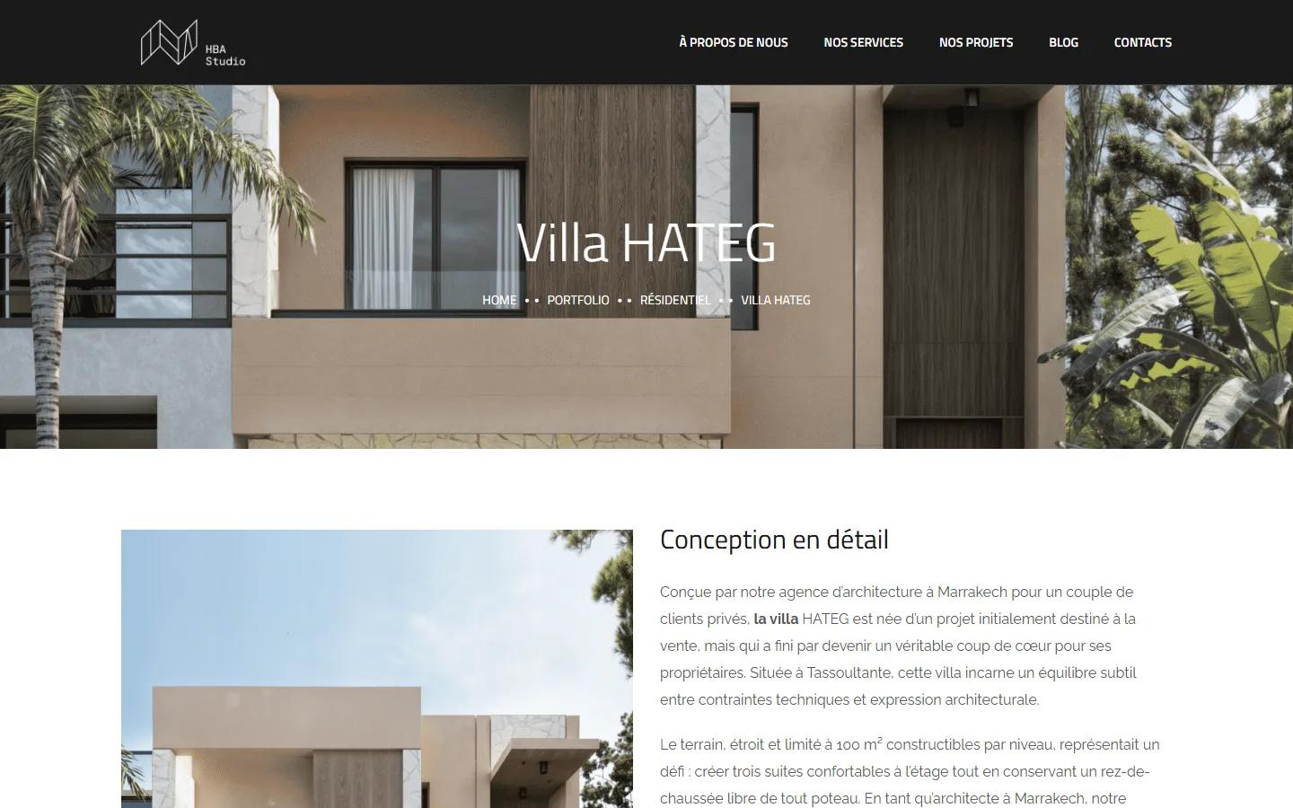 HBA Studio · Villa HATEG project page · Before