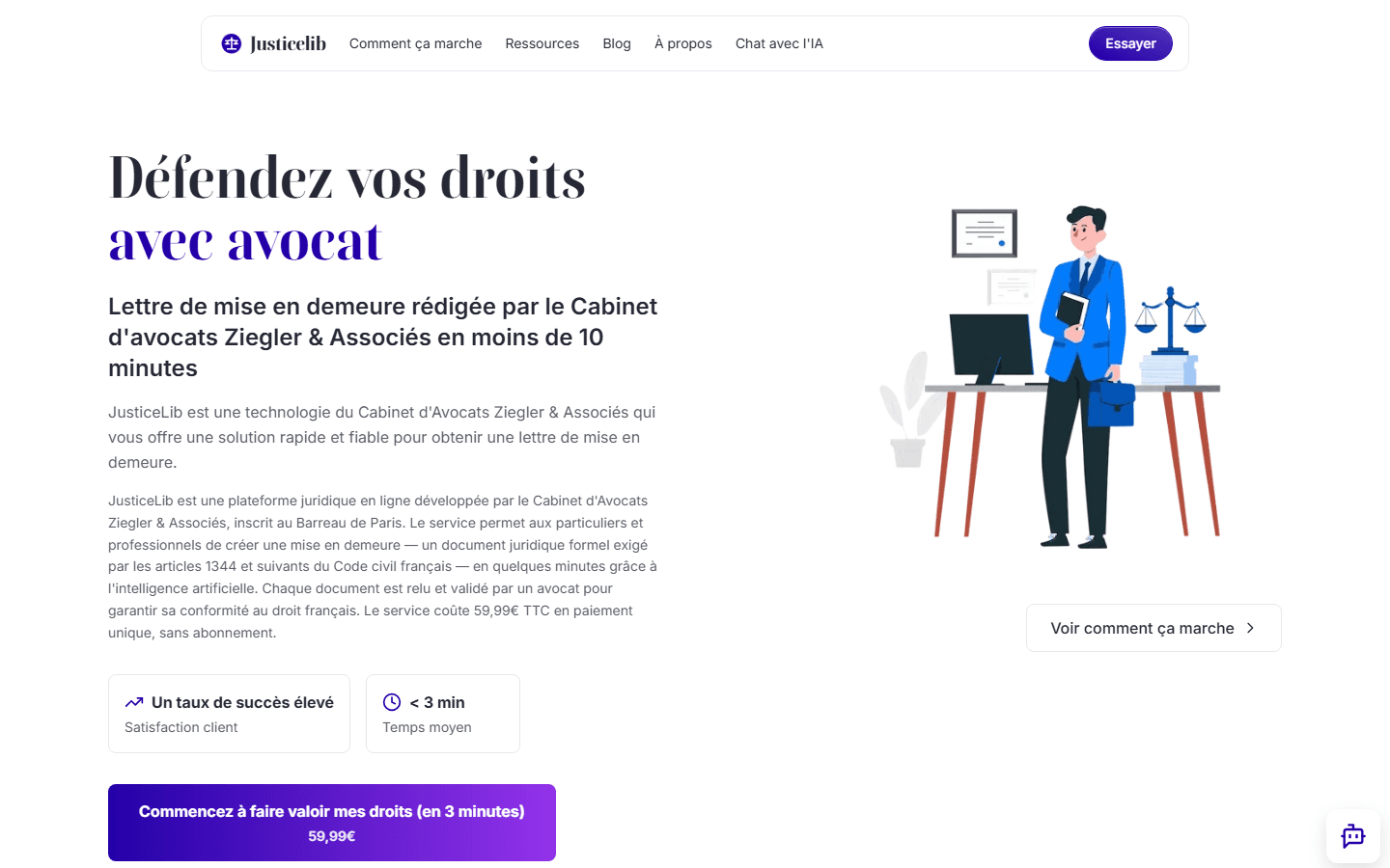 Justicelib — Full Stack App + AI