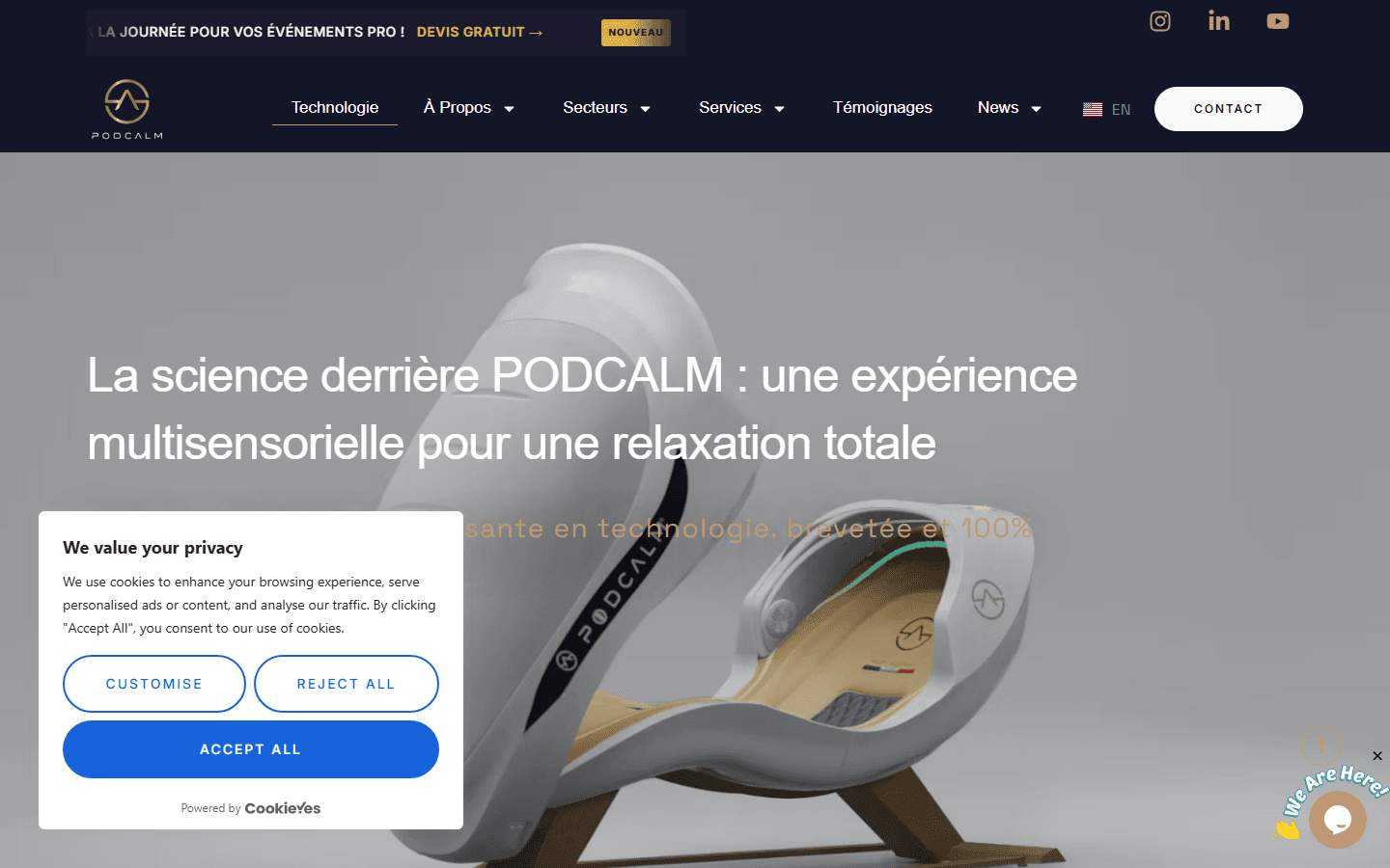 PODCALM — Technologie pod