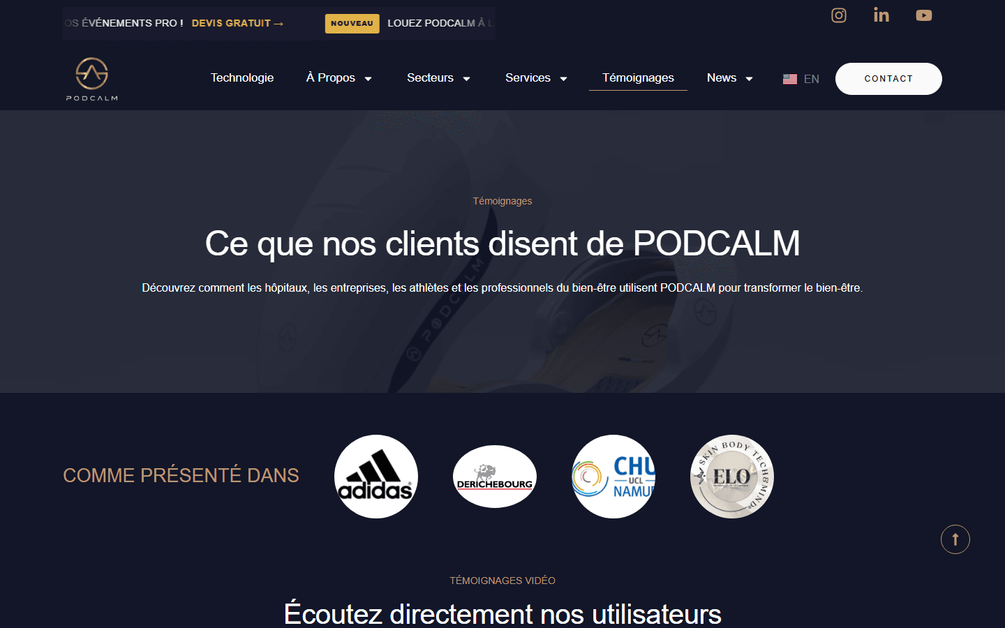 PODCALM — Témoignages clients