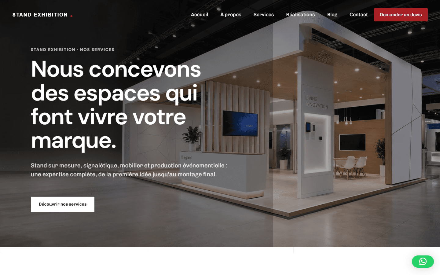 STAND EXHIBITION, Site vitrine d'un fabricant de stands d'exposition