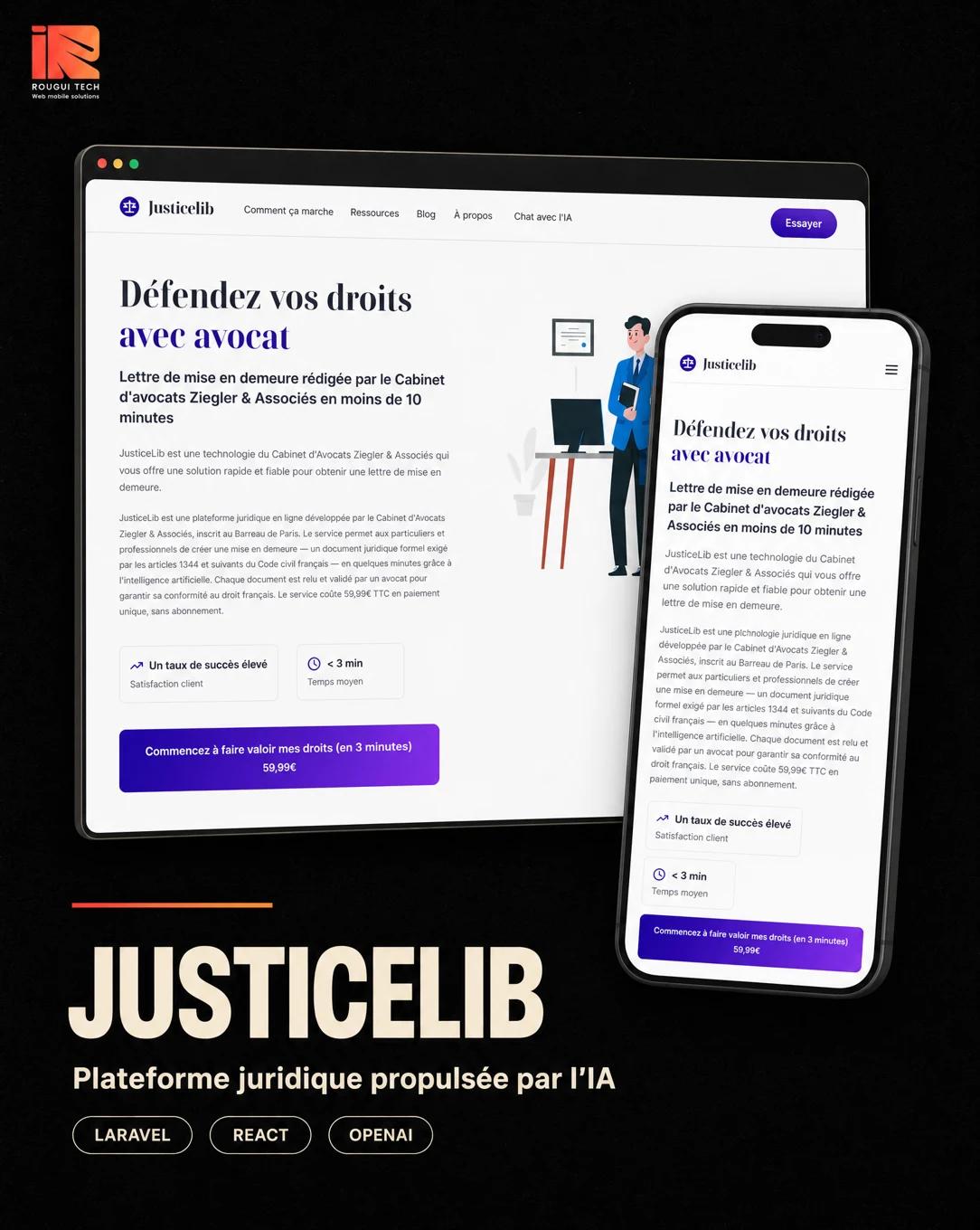Justicelib · Full Stack App + IA