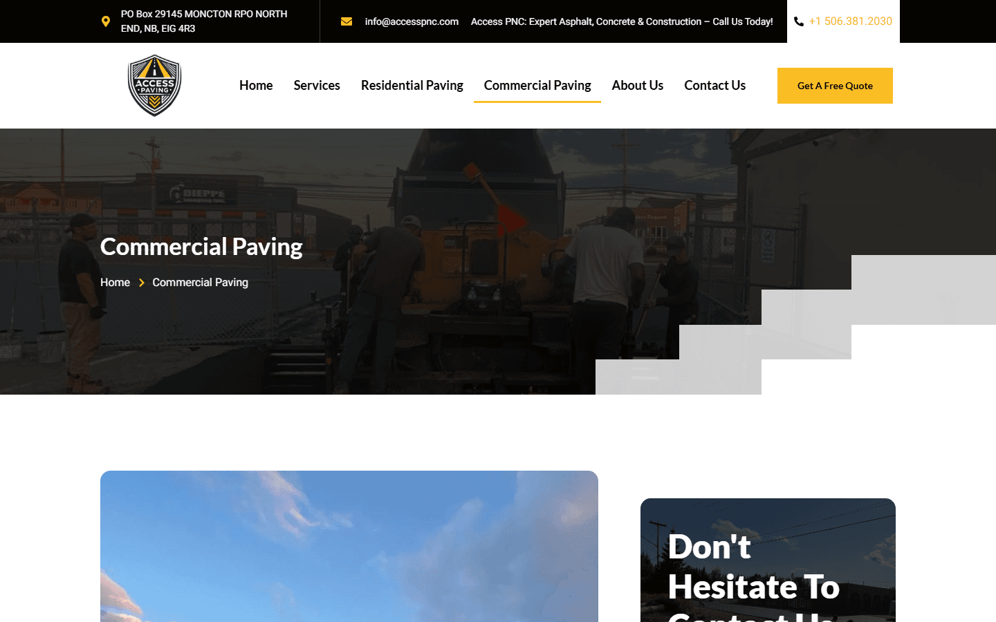 Access PNC — Pavage commercial