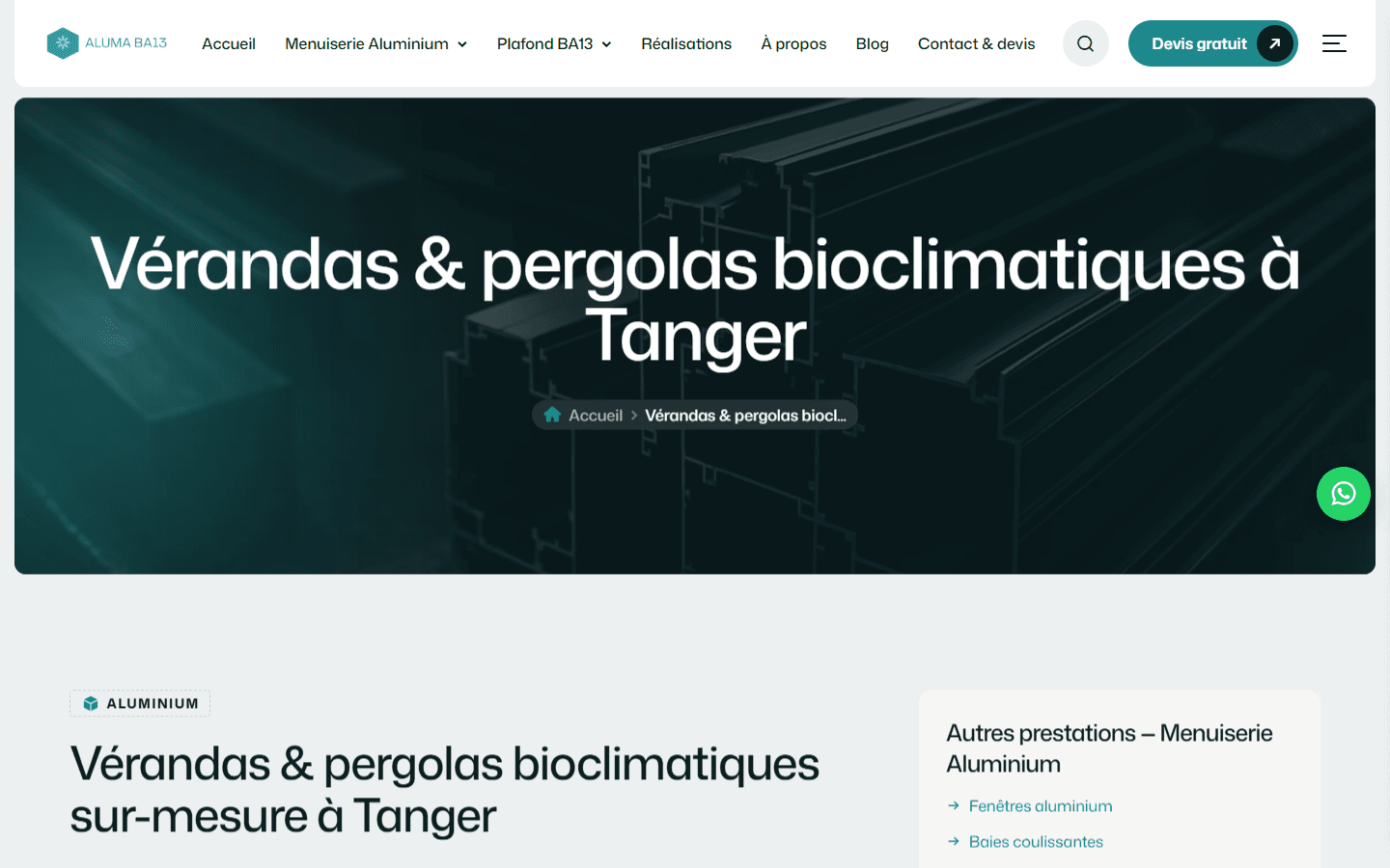 Alu Maba 13 · Vérandas & pergolas bioclimatiques