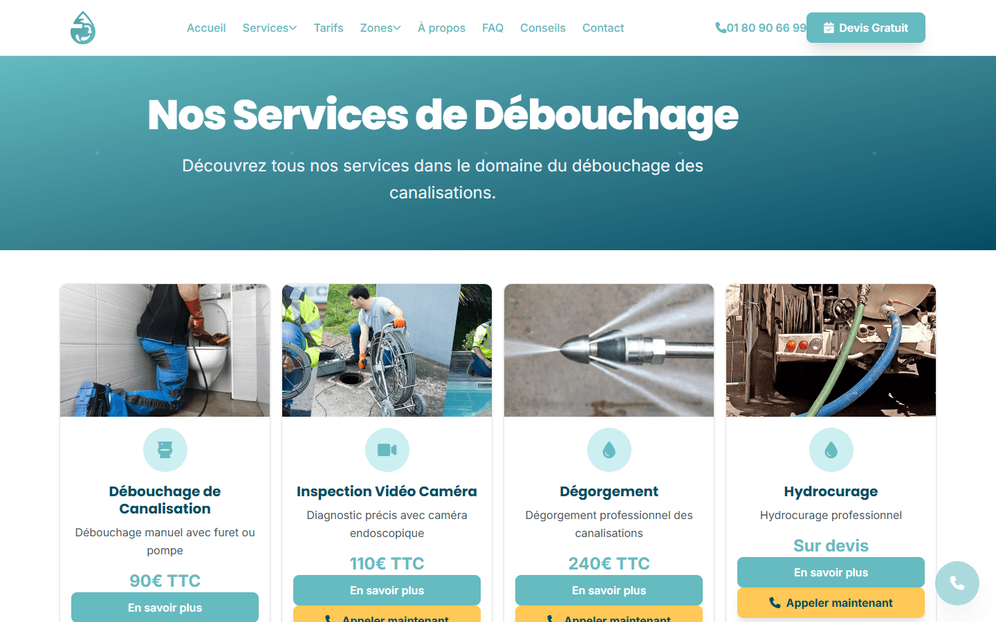 Débouchage Canalisation IDF — Services plomberie