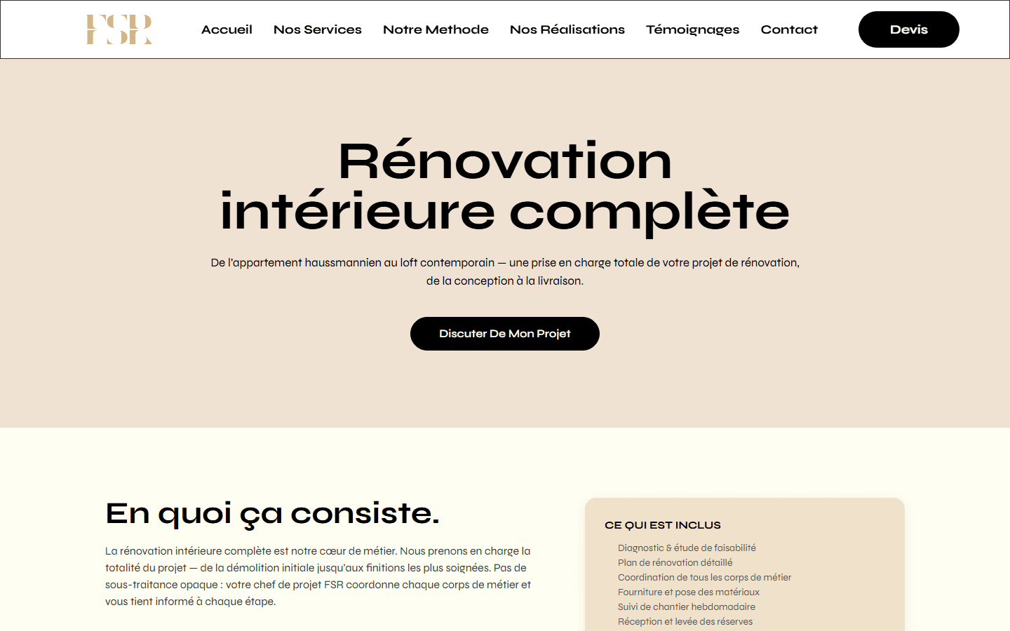 France Service Renov — Service rénovation cuisine
