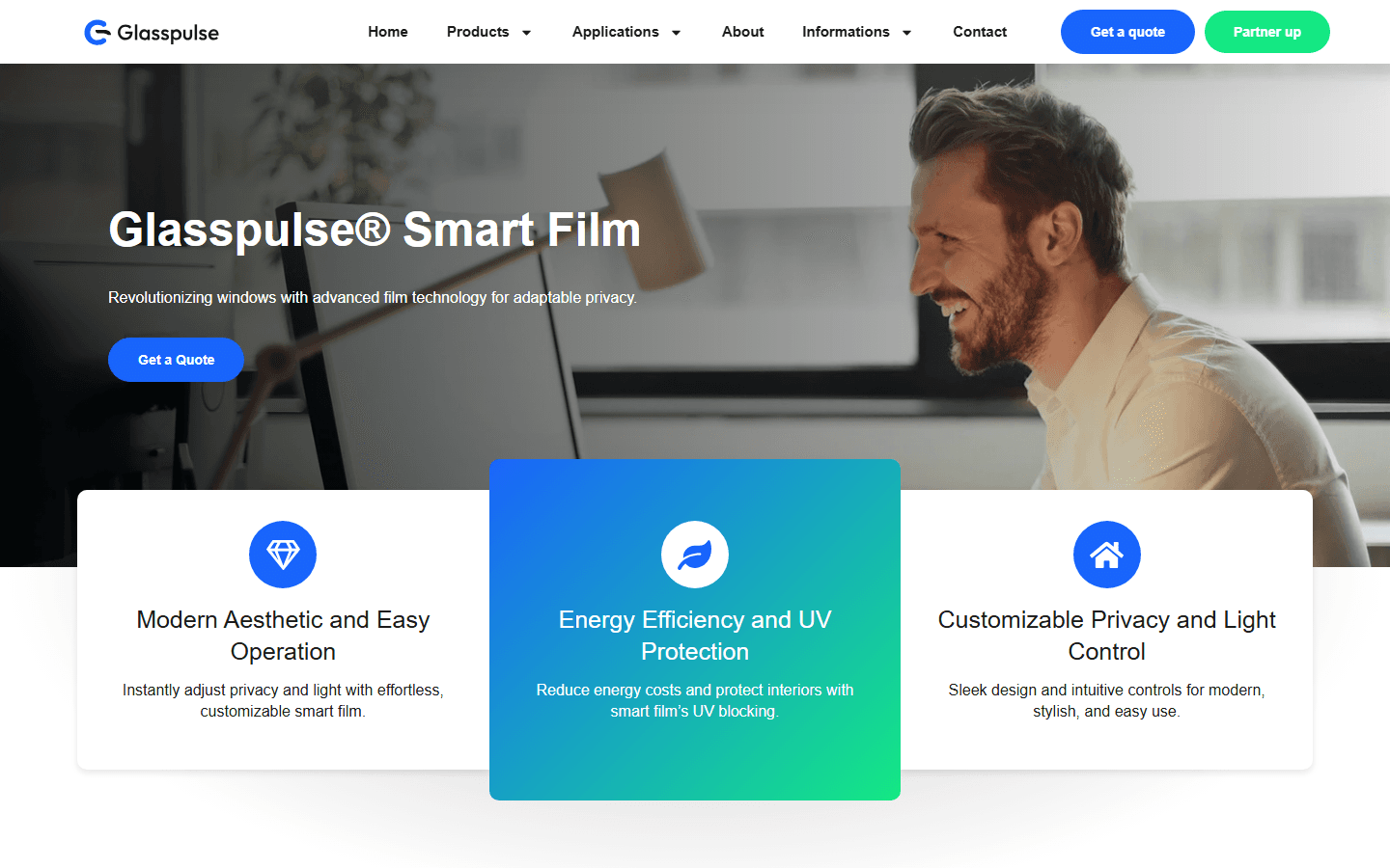 Glasspulse — Smartfilm produit