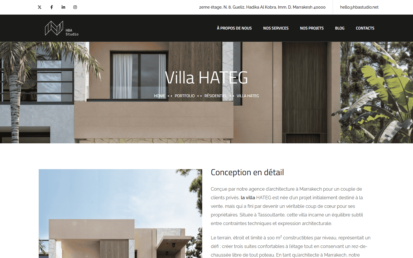 HBA Studio — Projet Villa Le Dôme