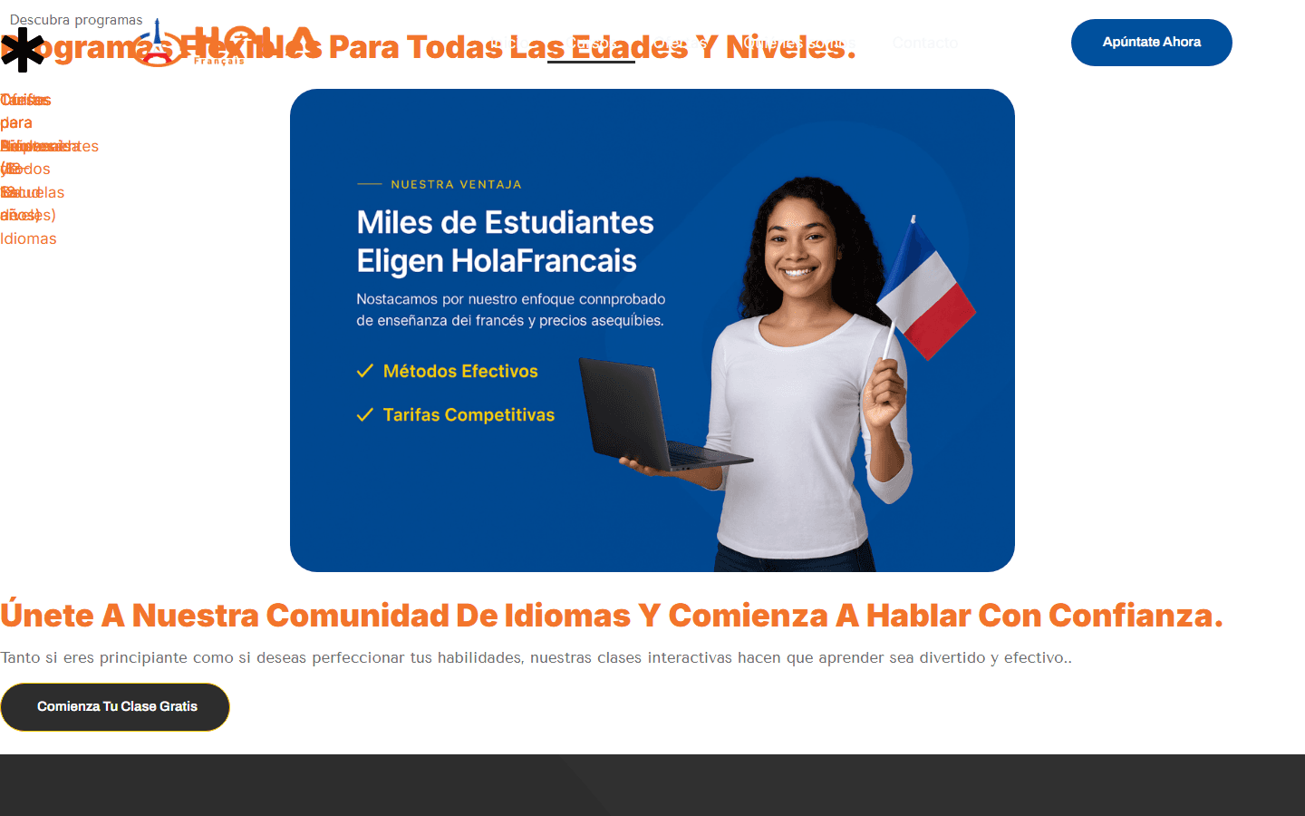 HolaFrancais — Catalogue cours