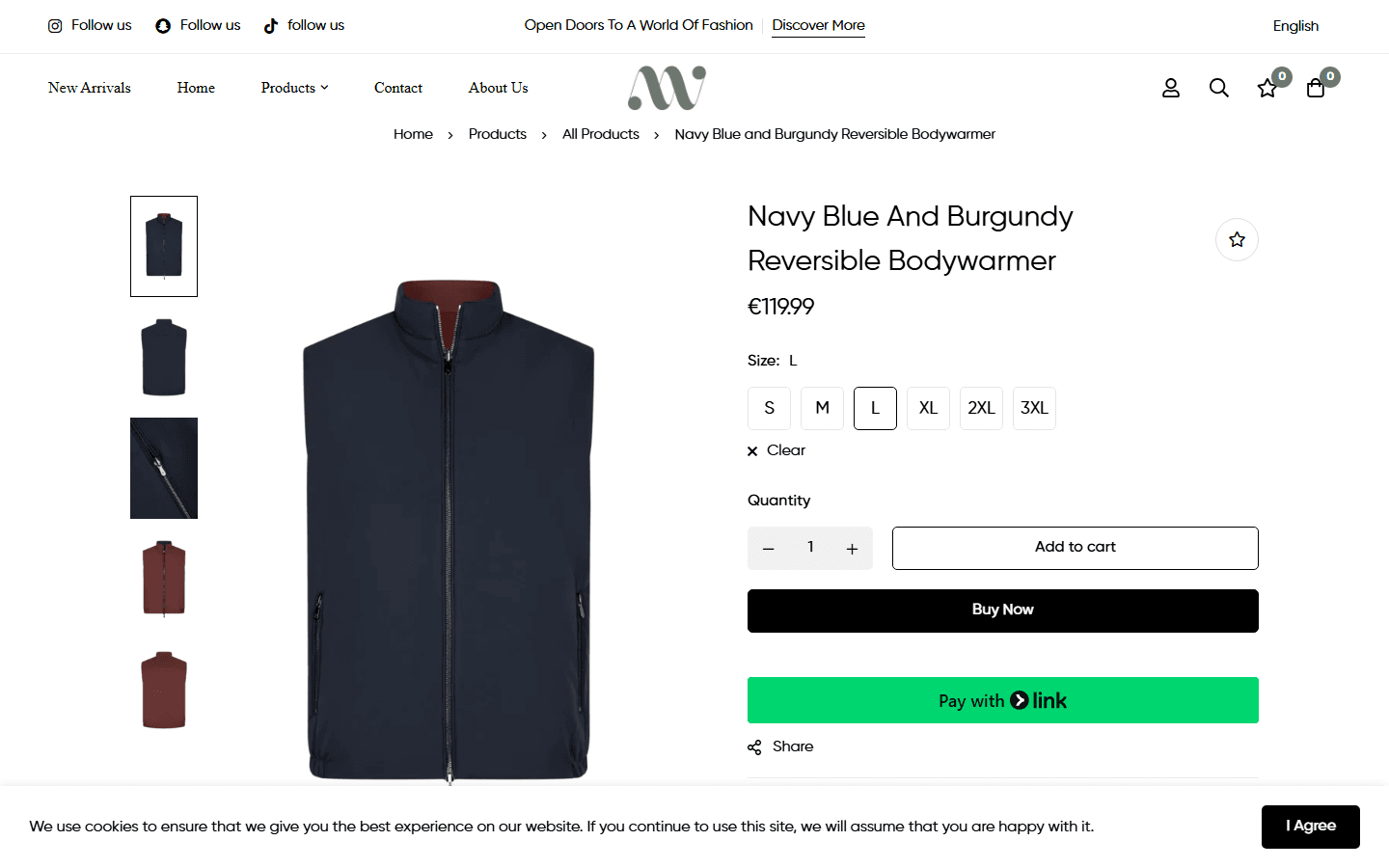 NEW WAVE — Produit Bodywarmer réversible