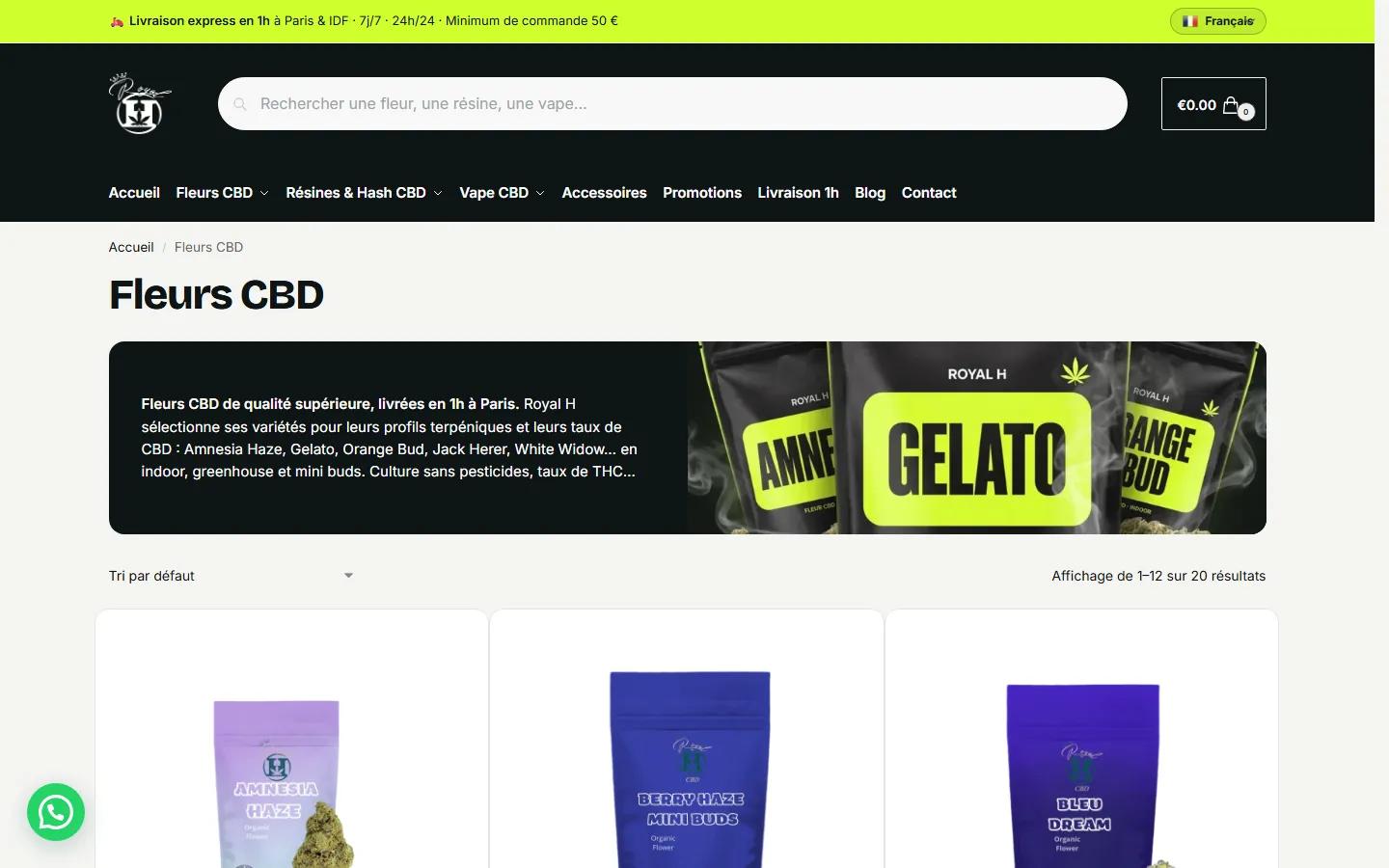 Royal H CBD · Catégorie Fleurs CBD · Après