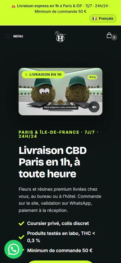 Royal H CBD · Accueil sur mobile · Après