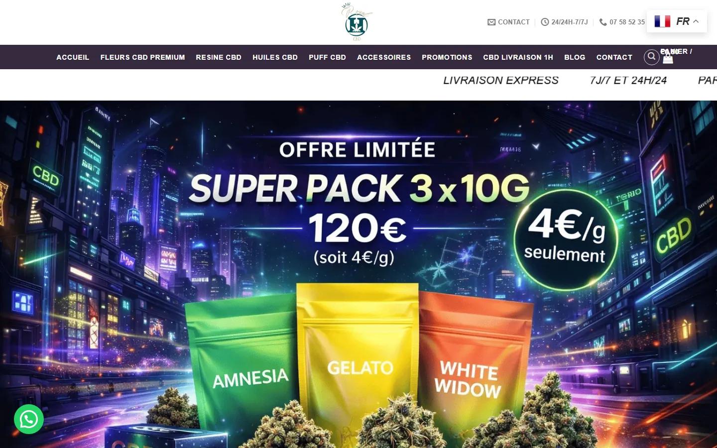 Royal H CBD · Accueil · Avant